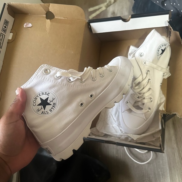 Converse White Platform Sneakers - Picture 2 of 2